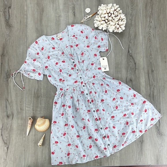 🔆BILLABONG🔆Twirl Twist V-Neck Mini Dress - Picture 3 of 16